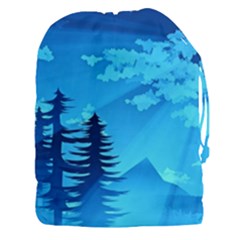 Forest Landscape Pine Trees Forest Drawstring Pouch (xxxl) by Pakrebo