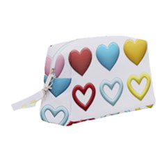 Puffy Hearts Heart Clipart Hearts Wristlet Pouch Bag (medium) by Pakrebo