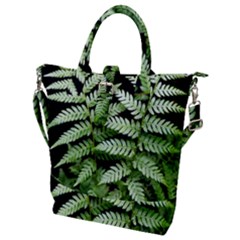 Fern Plant Leaf Green Botany Buckle Top Tote Bag by Pakrebo