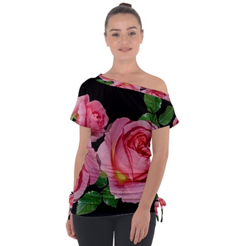 Roses Flowers Arrangement Garden Tie-up Tee by Pakrebo