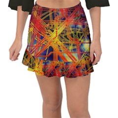 Board Circuits Control Center Trace Fishtail Mini Chiffon Skirt by Pakrebo