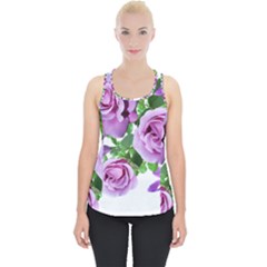 Flowers Roses Aquilegias Ferns Piece Up Tank Top by Pakrebo