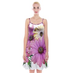 Flowers Daisies Arrangement Garden Spaghetti Strap Velvet Dress by Pakrebo