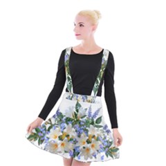 Flowers Lilies Arrangement Bouquet Suspender Skater Skirt by Pakrebo