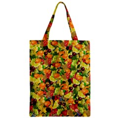 Background Pattern Structure Fruit Zipper Classic Tote Bag by Pakrebo