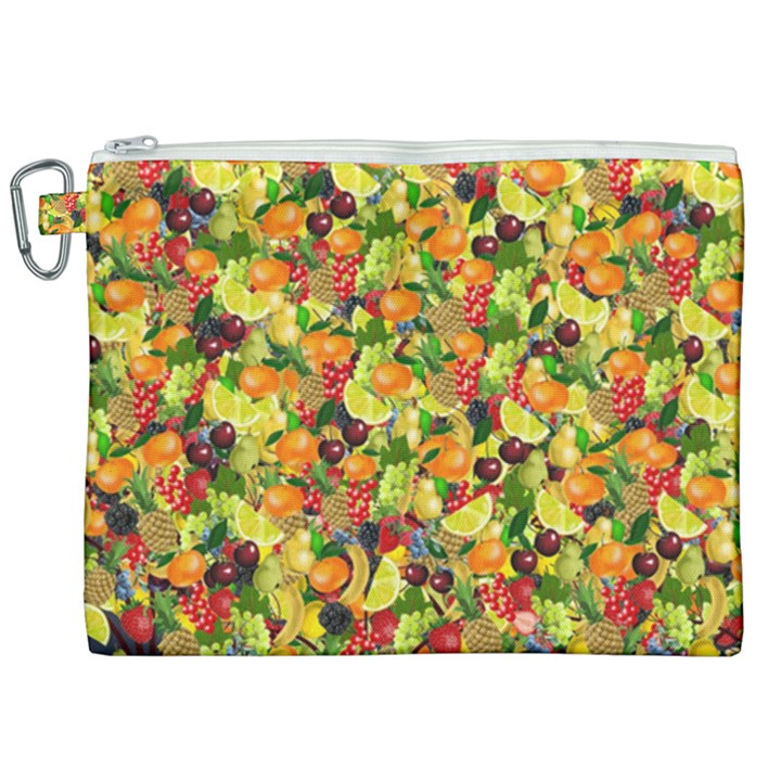 Background Pattern Structure Fruit Canvas Cosmetic Bag (XXL)