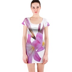 Lily Belladonna Easter Lily Short Sleeve Bodycon Dress