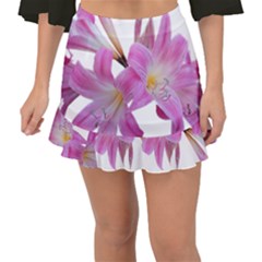 Lily Belladonna Easter Lily Fishtail Mini Chiffon Skirt by Pakrebo