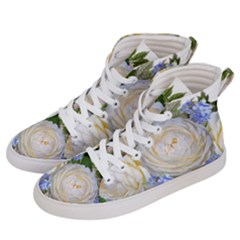 Roses Flowers Plumbago Arrangement Women s Hi-top Skate Sneakers by Pakrebo