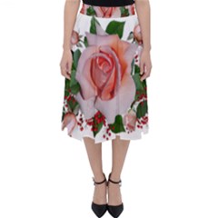 Roses Flowers Berries Arrangement Classic Midi Skirt by Pakrebo