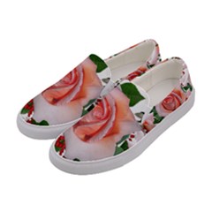 Roses Flowers Berries Arrangement Women s Canvas Slip Ons by Pakrebo