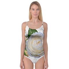 Flowers Roses White Fragrant Camisole Leotard 