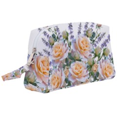 Roses Flowers Salvias Arrangement Wristlet Pouch Bag (large) by Pakrebo