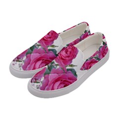 Roses Gypsophila Flowers Fragrant Women s Canvas Slip Ons by Pakrebo