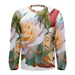 Autumn Leaves Roses Flowers Garden Men s Long Sleeve Tee