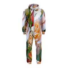 Autumn Leaves Roses Flowers Garden Hooded Jumpsuit (kids) by Pakrebo