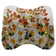 Flowers Roses Leaves Autumn Velour Head Support Cushion