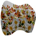 Flowers Roses Leaves Autumn Velour Head Support Cushion View3