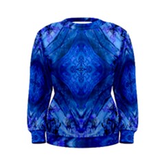 Boho Bohemian Hippie Tie Dye Cobalt Women s Sweatshirt by CrypticFragmentsDesign