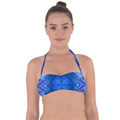 Boho Bohemian Hippie Tie Dye Cobalt Halter Bandeau Bikini Top by CrypticFragmentsDesign