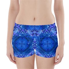 Boho Bohemian Hippie Tie Dye Cobalt Boyleg Bikini Wrap Bottoms by CrypticFragmentsDesign