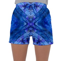 Boho Bohemian Hippie Tie Dye Cobalt Sleepwear Shorts by CrypticFragmentsDesign