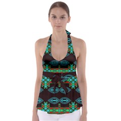 Ovals And Tribal Shapes                                   Babydoll Tankini Top by LalyLauraFLM