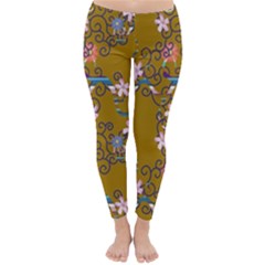 Textile Flowers Pattern Classic Winter Leggings