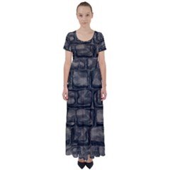 Stone Patch Sidewalk High Waist Short Sleeve Maxi Dress