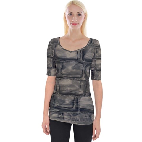 Stone Patch Sidewalk Wide Neckline Tee by HermanTelo