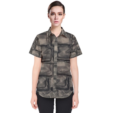 Stone Patch Sidewalk Women s Short Sleeve Shirt by HermanTelo