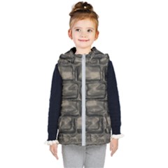 Stone Patch Sidewalk Kids  Hooded Puffer Vest by HermanTelo