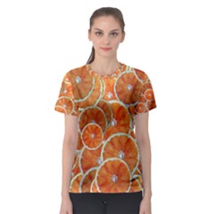 Oranges Background Women s Sport Mesh Tee