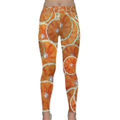 Oranges Background Classic Yoga Leggings