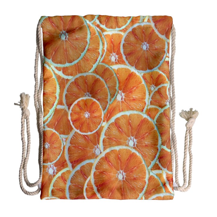 Oranges Background Drawstring Bag (Large)