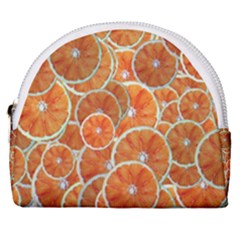 Oranges Background Horseshoe Style Canvas Pouch