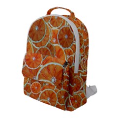 Oranges Background Flap Pocket Backpack (large)