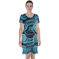 Background Neon Abstract Short Sleeve Nightdress