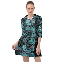 Background Neon Abstract Mini Skater Shirt Dress