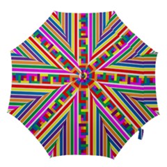 Rainbow Geometric Spectrum Hook Handle Umbrellas (small)