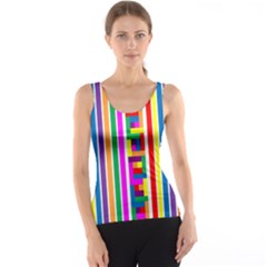 Rainbow Geometric Spectrum Tank Top