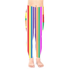 Rainbow Geometric Spectrum Kids  Legging