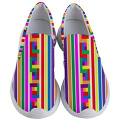 Rainbow Geometric Spectrum Women s Lightweight Slip Ons by Mariart