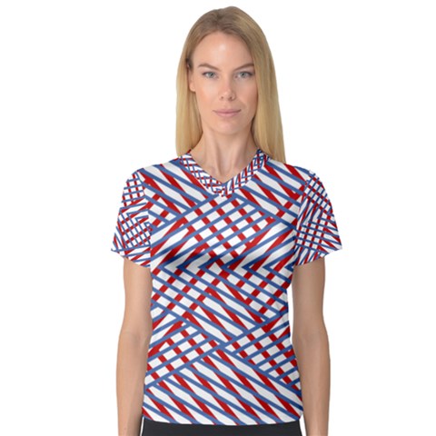 Abstract Chaos Confusion V-neck Sport Mesh Tee by Alisyart