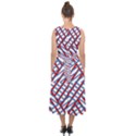 Abstract Chaos Confusion Midi Tie-Back Chiffon Dress View2