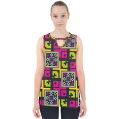 Squares Pattern                                  Cut Out Tank Top by LalyLauraFLM