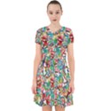 Colorful paint strokes on a white background                                    Adorable in Chiffon Dress View1