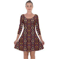 J 7 Quarter Sleeve Skater Dress