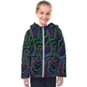 Neon waves                                 Kids  Hooded Puffer Jacket View1