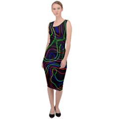 Neon Waves                                    Sleeveless Pencil Dress by LalyLauraFLM